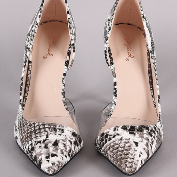 *LAST ONE* Sexy Clear & Snake Pumps NWT - Picture 4 of 6